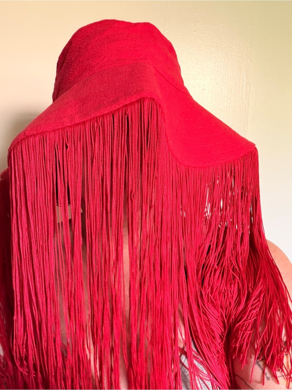 Bright Red Privacy Hat